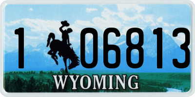 WY license plate 106813