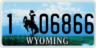 WY license plate 106866