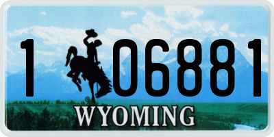 WY license plate 106881