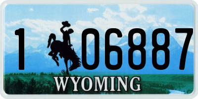 WY license plate 106887