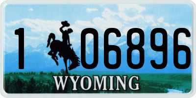 WY license plate 106896