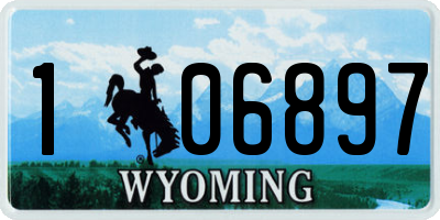 WY license plate 106897