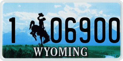 WY license plate 106900