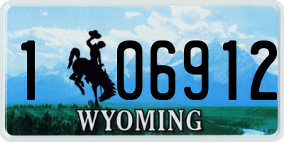 WY license plate 106912