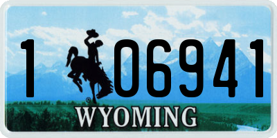 WY license plate 106941