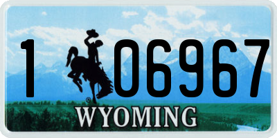 WY license plate 106967