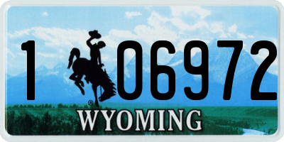 WY license plate 106972