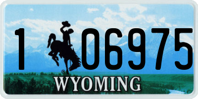 WY license plate 106975