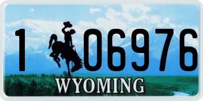 WY license plate 106976