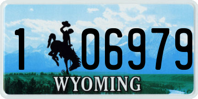 WY license plate 106979