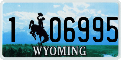WY license plate 106995