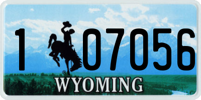 WY license plate 107056