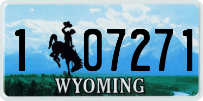 WY license plate 107271