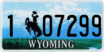 WY license plate 107299