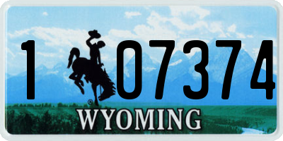 WY license plate 107374