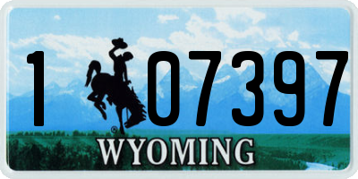 WY license plate 107397