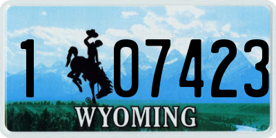 WY license plate 107423