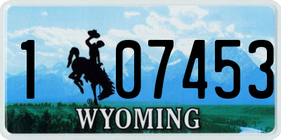 WY license plate 107453