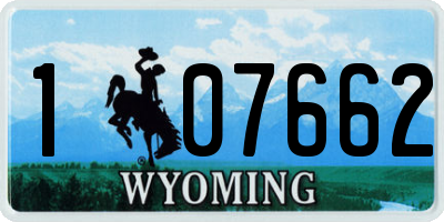 WY license plate 107662