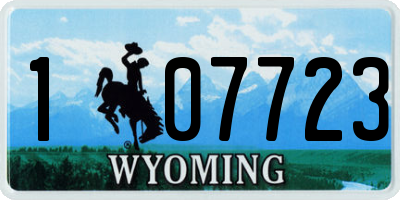 WY license plate 107723