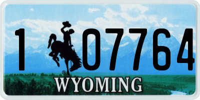 WY license plate 107764