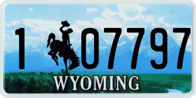 WY license plate 107797