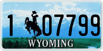 WY license plate 107799