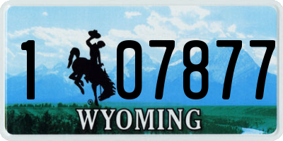 WY license plate 107877