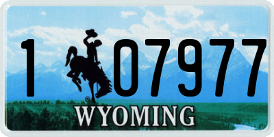 WY license plate 107977