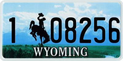 WY license plate 108256