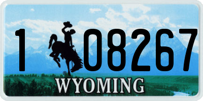 WY license plate 108267
