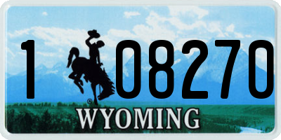 WY license plate 108270