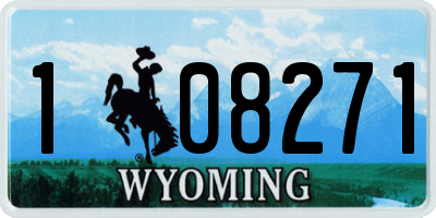 WY license plate 108271