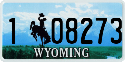 WY license plate 108273