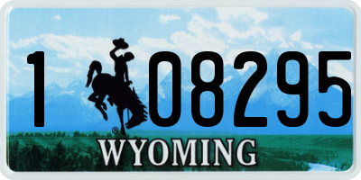 WY license plate 108295