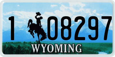 WY license plate 108297