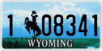 WY license plate 108341