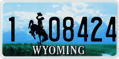WY license plate 108424