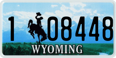 WY license plate 108448