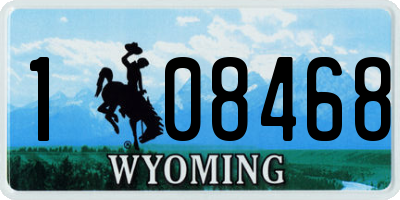 WY license plate 108468