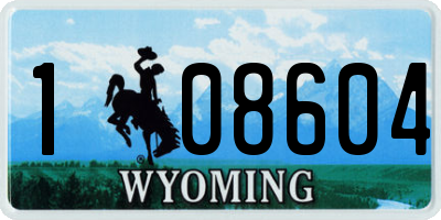 WY license plate 108604