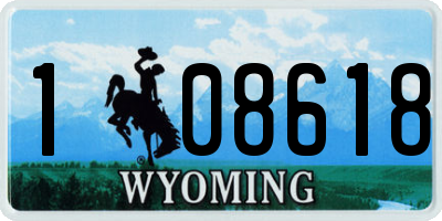 WY license plate 108618