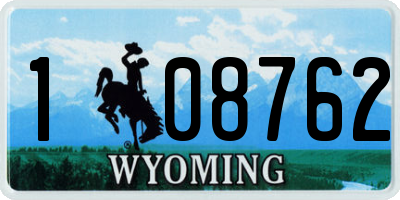 WY license plate 108762