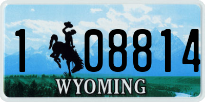 WY license plate 108814