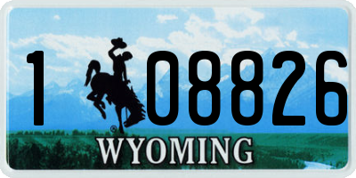 WY license plate 108826