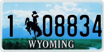 WY license plate 108834