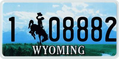 WY license plate 108882