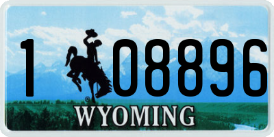 WY license plate 108896
