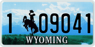 WY license plate 109041