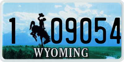 WY license plate 109054